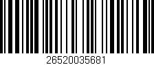 Código de barras (EAN, GTIN, SKU, ISBN): '26520035681'