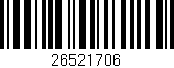 Código de barras (EAN, GTIN, SKU, ISBN): '26521706'