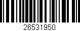 Código de barras (EAN, GTIN, SKU, ISBN): '26531950'