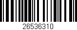 Código de barras (EAN, GTIN, SKU, ISBN): '26536310'