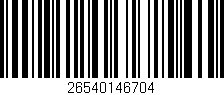 Código de barras (EAN, GTIN, SKU, ISBN): '26540146704'