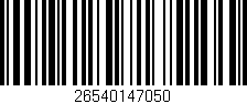 Código de barras (EAN, GTIN, SKU, ISBN): '26540147050'