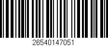 Código de barras (EAN, GTIN, SKU, ISBN): '26540147051'