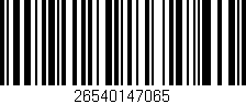 Código de barras (EAN, GTIN, SKU, ISBN): '26540147065'