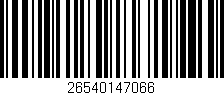Código de barras (EAN, GTIN, SKU, ISBN): '26540147066'