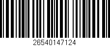 Código de barras (EAN, GTIN, SKU, ISBN): '26540147124'
