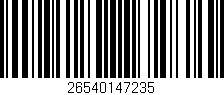 Código de barras (EAN, GTIN, SKU, ISBN): '26540147235'