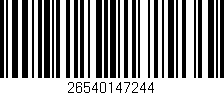 Código de barras (EAN, GTIN, SKU, ISBN): '26540147244'