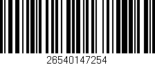 Código de barras (EAN, GTIN, SKU, ISBN): '26540147254'
