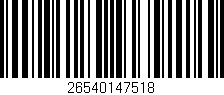 Código de barras (EAN, GTIN, SKU, ISBN): '26540147518'