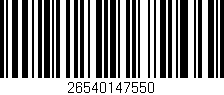 Código de barras (EAN, GTIN, SKU, ISBN): '26540147550'