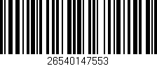 Código de barras (EAN, GTIN, SKU, ISBN): '26540147553'