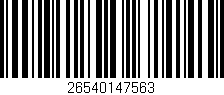 Código de barras (EAN, GTIN, SKU, ISBN): '26540147563'