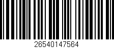 Código de barras (EAN, GTIN, SKU, ISBN): '26540147564'