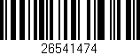 Código de barras (EAN, GTIN, SKU, ISBN): '26541474'