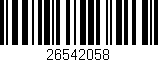 Código de barras (EAN, GTIN, SKU, ISBN): '26542058'