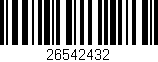 Código de barras (EAN, GTIN, SKU, ISBN): '26542432'