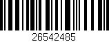 Código de barras (EAN, GTIN, SKU, ISBN): '26542485'