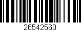 Código de barras (EAN, GTIN, SKU, ISBN): '26542560'