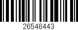 Código de barras (EAN, GTIN, SKU, ISBN): '26546443'