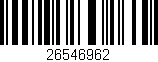 Código de barras (EAN, GTIN, SKU, ISBN): '26546962'