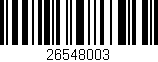 Código de barras (EAN, GTIN, SKU, ISBN): '26548003'