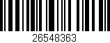 Código de barras (EAN, GTIN, SKU, ISBN): '26548363'