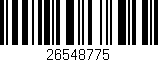 Código de barras (EAN, GTIN, SKU, ISBN): '26548775'