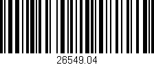 Código de barras (EAN, GTIN, SKU, ISBN): '26549.04'