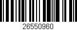 Código de barras (EAN, GTIN, SKU, ISBN): '26550960'