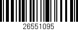 Código de barras (EAN, GTIN, SKU, ISBN): '26551095'