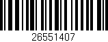 Código de barras (EAN, GTIN, SKU, ISBN): '26551407'