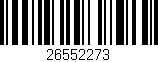 Código de barras (EAN, GTIN, SKU, ISBN): '26552273'