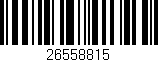 Código de barras (EAN, GTIN, SKU, ISBN): '26558815'
