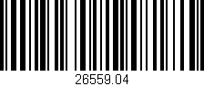 Código de barras (EAN, GTIN, SKU, ISBN): '26559.04'