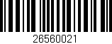 Código de barras (EAN, GTIN, SKU, ISBN): '26560021'