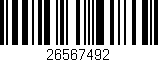 Código de barras (EAN, GTIN, SKU, ISBN): '26567492'