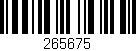 Código de barras (EAN, GTIN, SKU, ISBN): '265675'