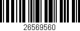 Código de barras (EAN, GTIN, SKU, ISBN): '26569560'
