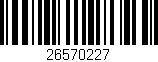 Código de barras (EAN, GTIN, SKU, ISBN): '26570227'