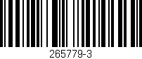 Código de barras (EAN, GTIN, SKU, ISBN): '265779-3'