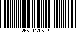 Código de barras (EAN, GTIN, SKU, ISBN): '2657847050200'