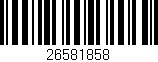 Código de barras (EAN, GTIN, SKU, ISBN): '26581858'