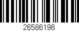 Código de barras (EAN, GTIN, SKU, ISBN): '26586196'