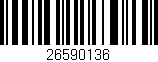 Código de barras (EAN, GTIN, SKU, ISBN): '26590136'