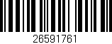 Código de barras (EAN, GTIN, SKU, ISBN): '26591761'