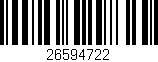 Código de barras (EAN, GTIN, SKU, ISBN): '26594722'