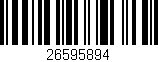 Código de barras (EAN, GTIN, SKU, ISBN): '26595894'