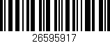 Código de barras (EAN, GTIN, SKU, ISBN): '26595917'