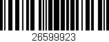 Código de barras (EAN, GTIN, SKU, ISBN): '26599923'